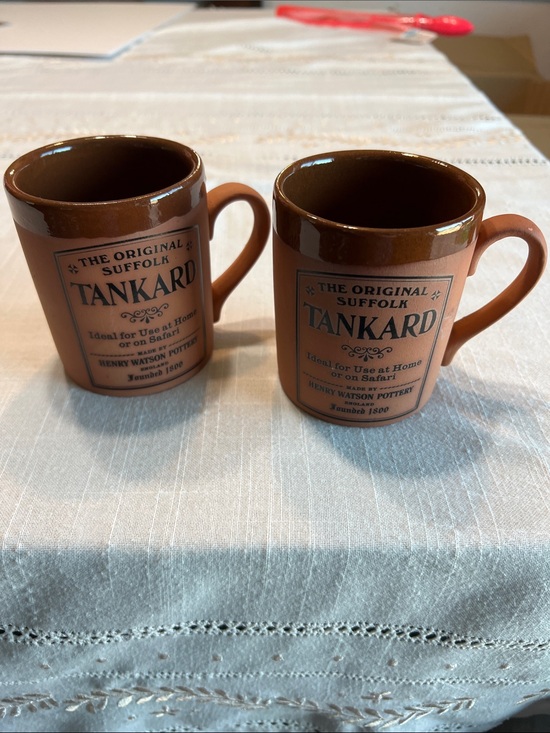Other - New Henry Watson Pottery Suffolk Brown Tankard Ceramic Mug - Brown (Set of 2)